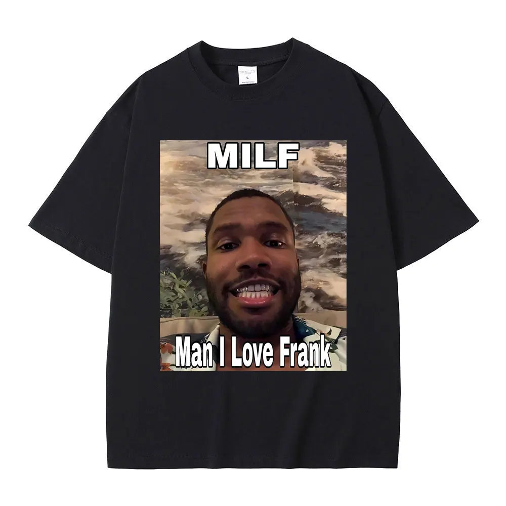 T-shirt streetwear avec inscription « Milf Man I Love Frank » 
